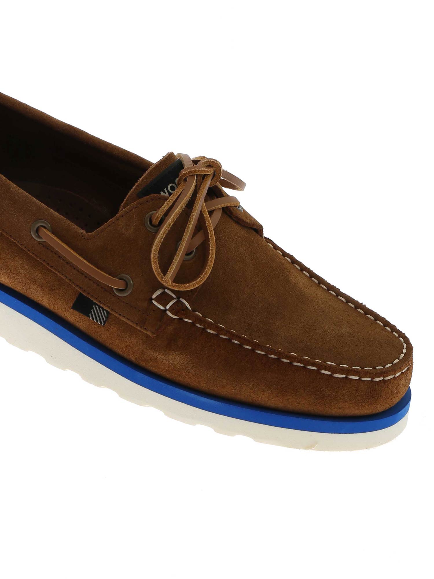 Woolrich Scarpe da barca scamosciate color cuoio