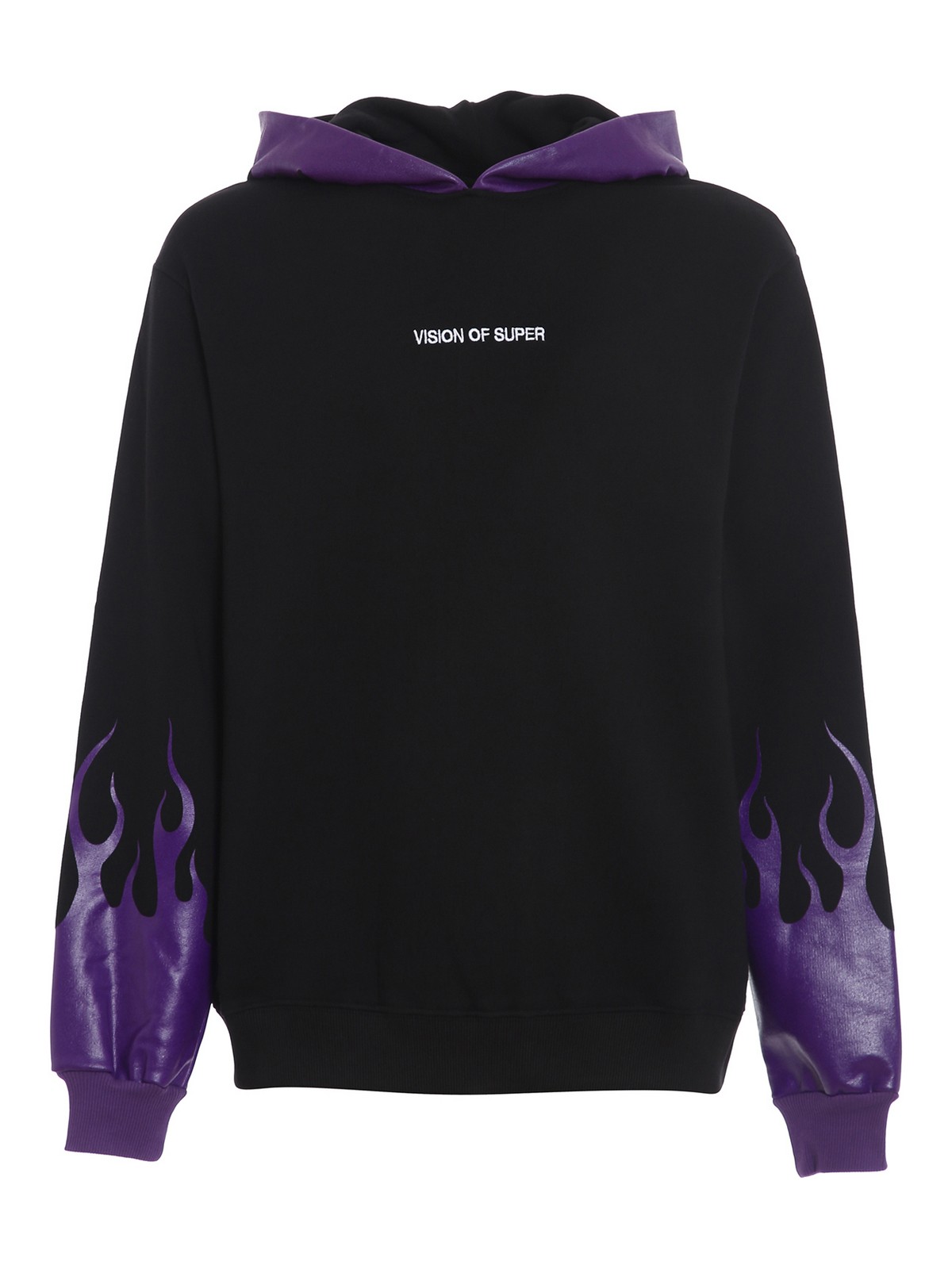 Vision Of Super Hoodie Purple Flames BLACK• Michele Inzerillo | Moda ...