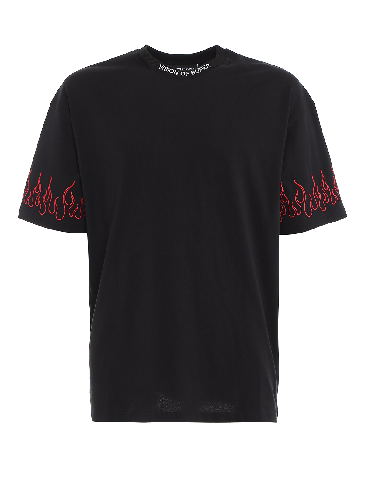Vision Of Super Tshirt Embroidered Flame BLACK• Michele Inzerillo ...