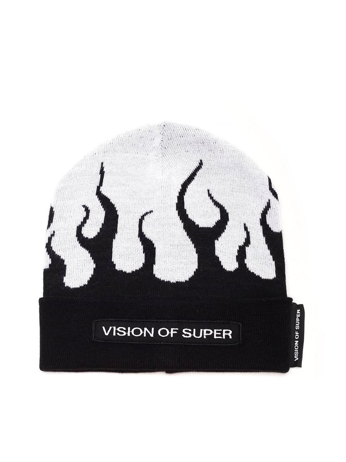 Picture of Vision Of Super | Beanie With White Flames