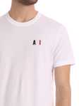 Picture of Ami | Crewneck Tee With Blue White Red Ami Embroidery