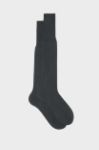 Picture of Bresciani | Flat Knit Cotton Long Socks