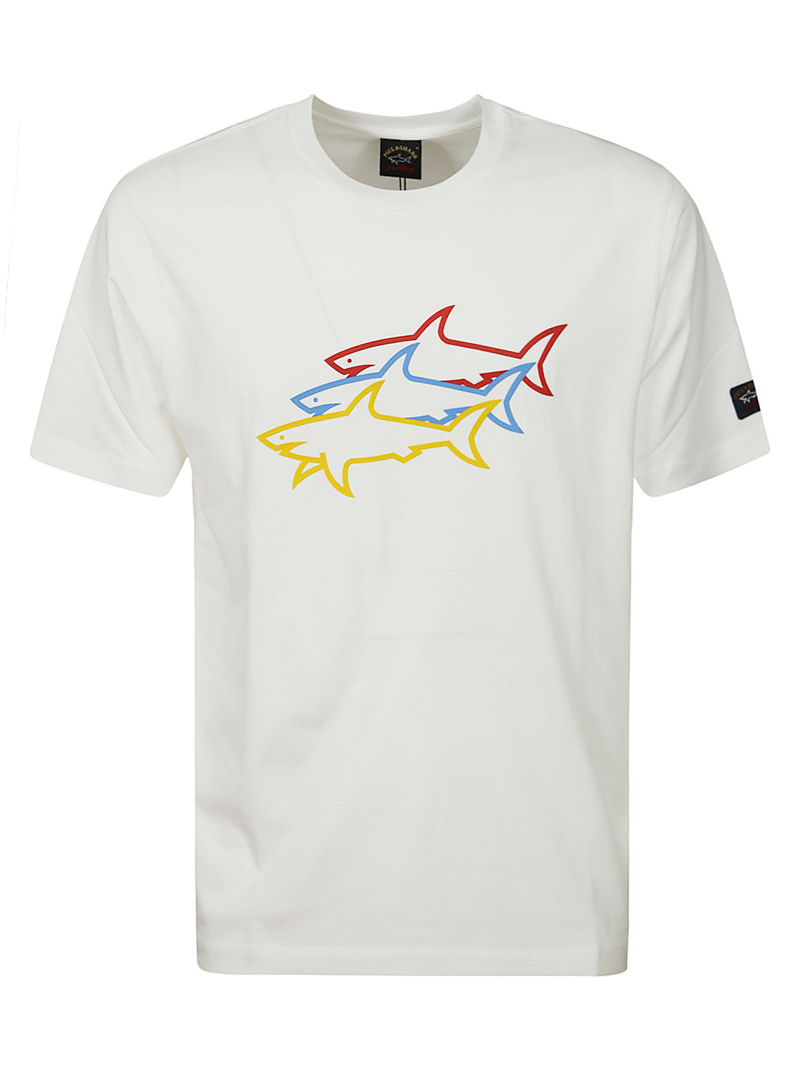 Picture of Paul & Shark | T-Shirt With Sharks Application