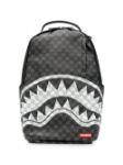 Picture of Sprayground | Black And White Drip Check Shark Backpack
