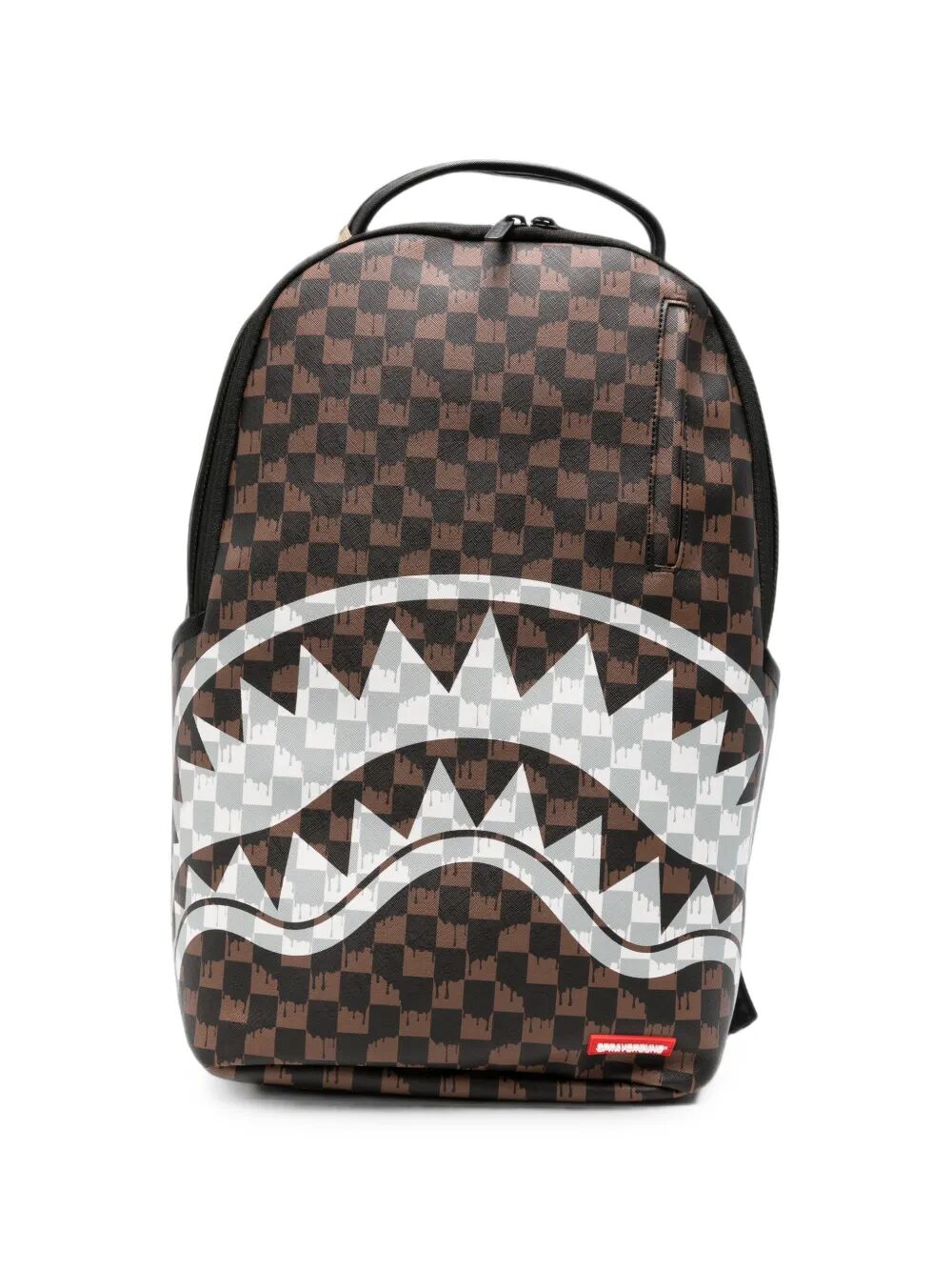 Immagine di Sprayground | Brown And Cream Drip Check Shark Backpack