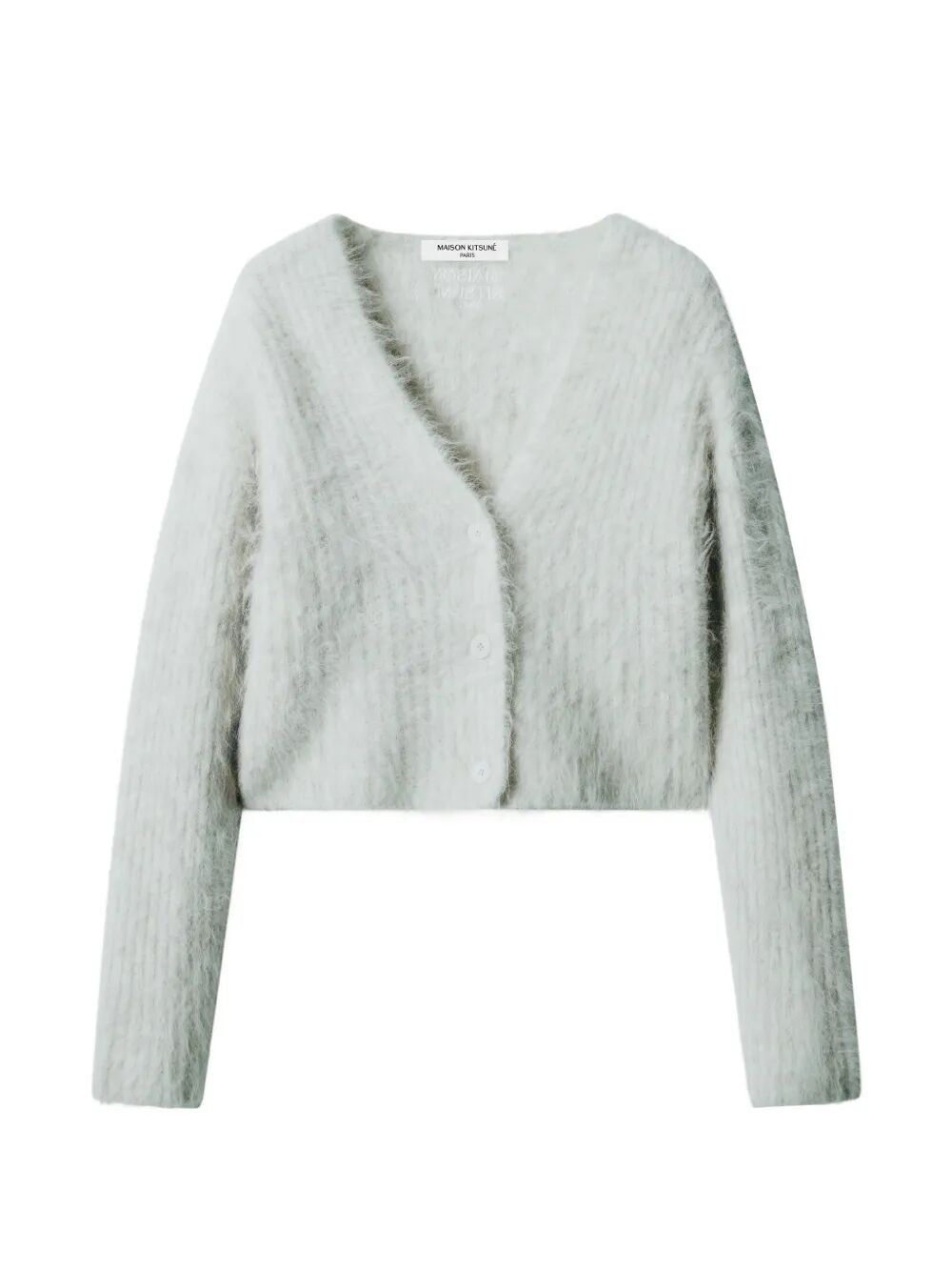 Picture of Maison Kitsune | Fluffy Alpaca Cropped Cardigan