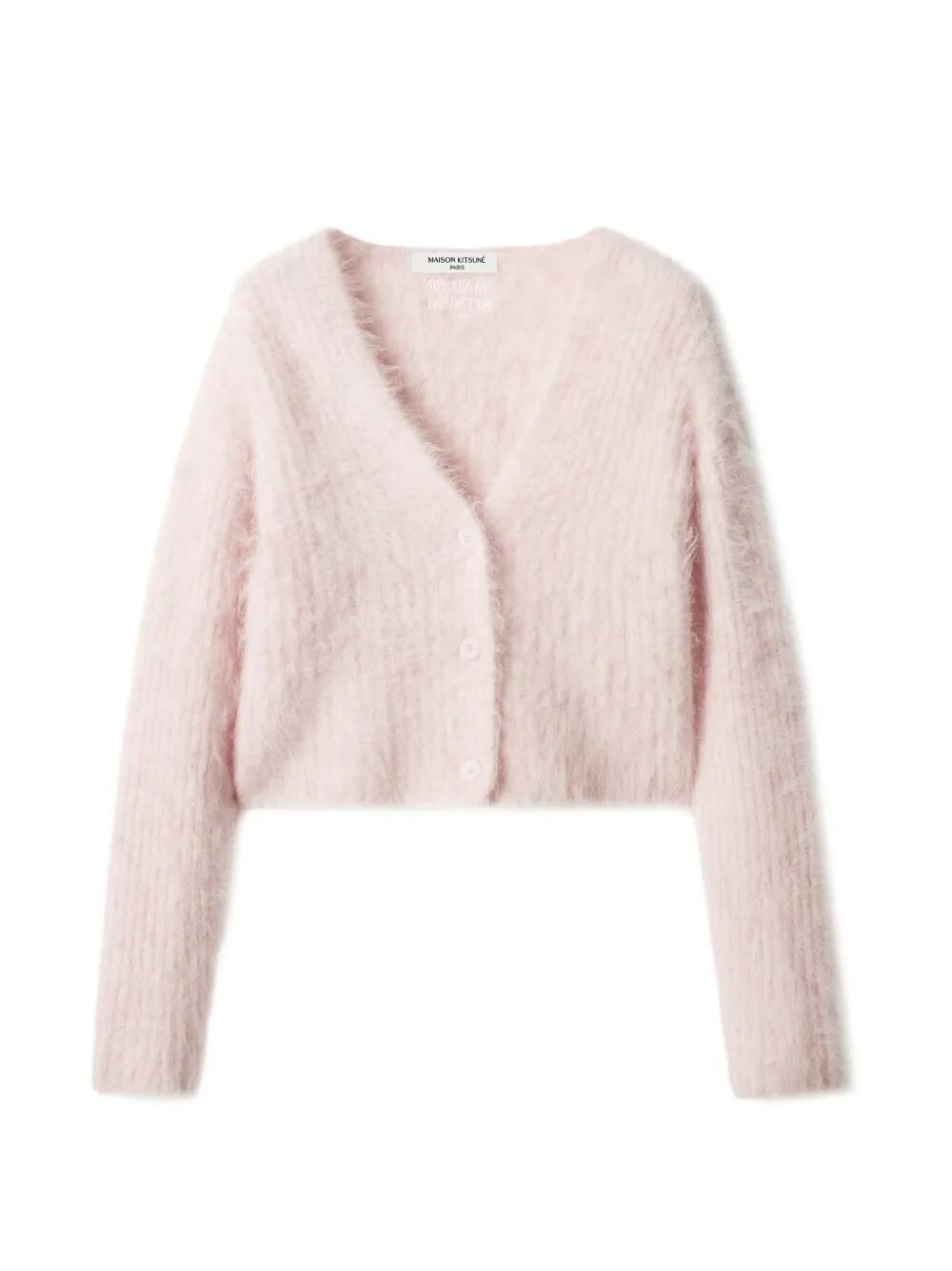 Picture of Maison Kitsune | Fluffy Alpaca Cropped Cardigan