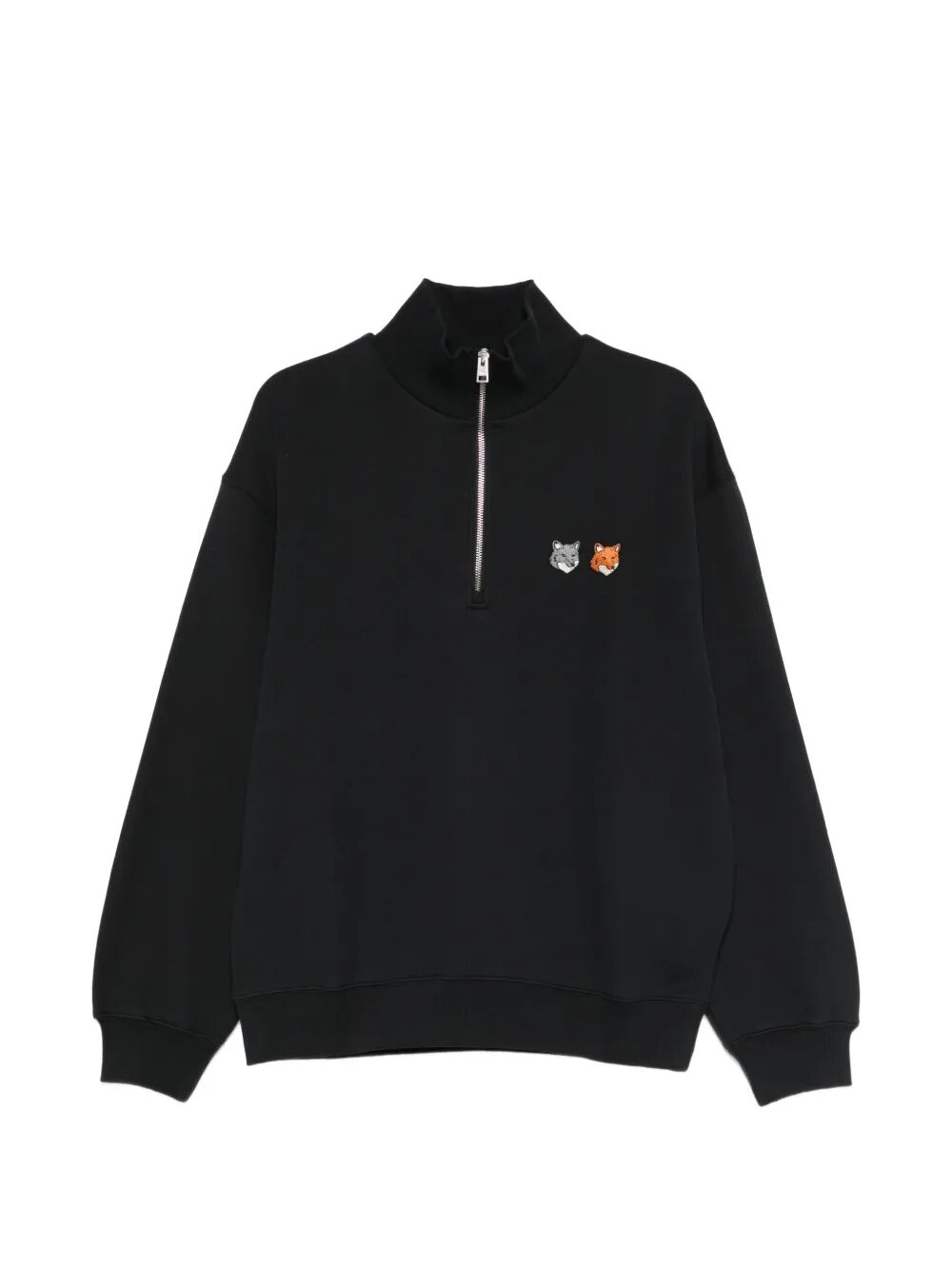 Picture of Maison Kitsune | Double Fox Head Half Zip Comfort Sweatshirt
