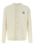Picture of Maison Kitsune | Fox Head Wool Ribbed Cardigan