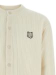 Picture of Maison Kitsune | Fox Head Wool Ribbed Cardigan