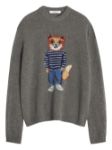 Picture of Maison Kitsune | Dressed Fox Intarsia Wool Jumper