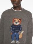 Picture of Maison Kitsune | Dressed Fox Intarsia Wool Jumper