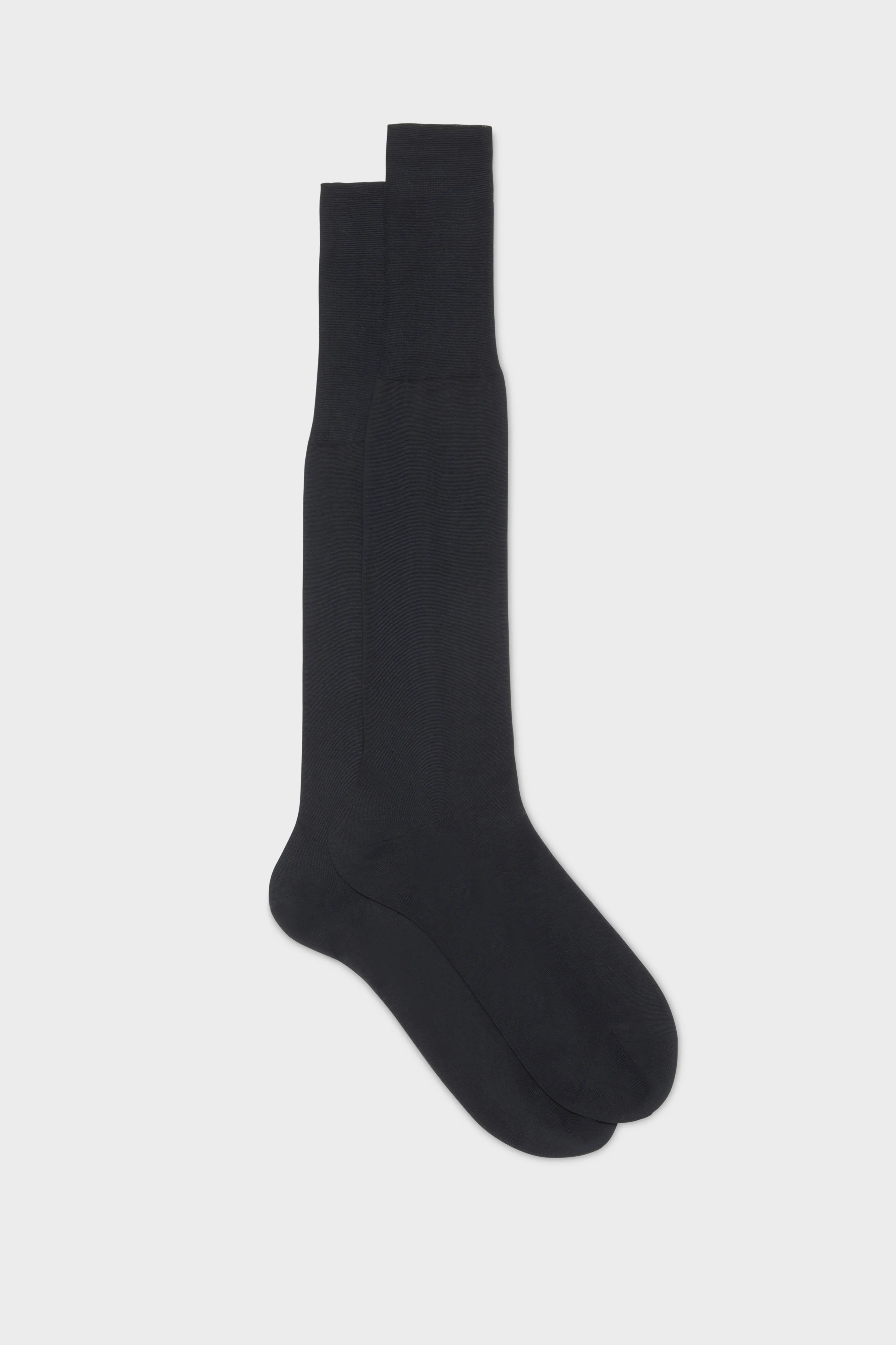 Picture of Bresciani | Flat Knit Cotton Long Socks