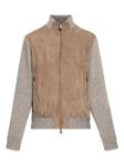 Picture of Paul & Shark | Riviera Suede Wool Cashmere Full Zip Sweather