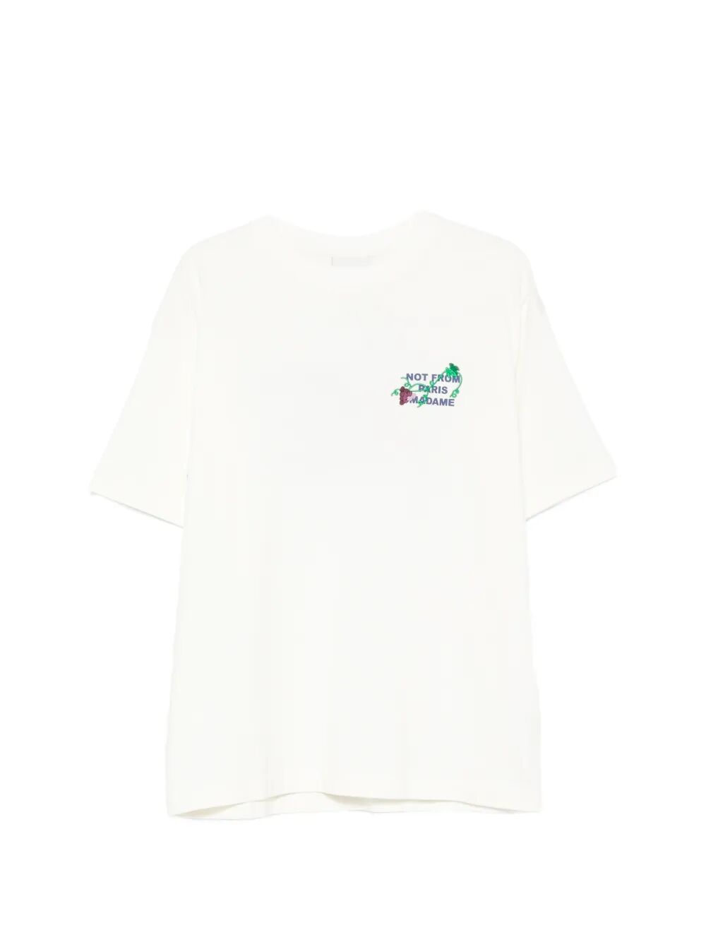 Picture of Drole De Monsieur | Vine Embroidered Slogan T-Shirt