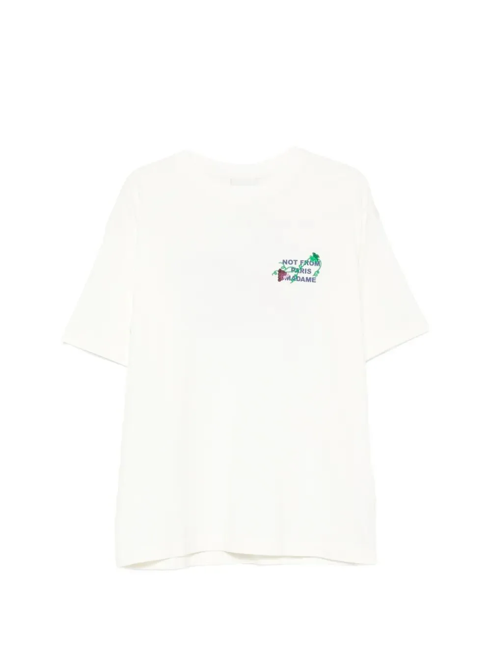 Immagine di Drole De Monsieur | Vine Embroidered Slogan T-Shirt