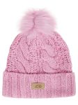Picture of Ugg | W Chunky Rib Beanie W Logo Rose Quartz