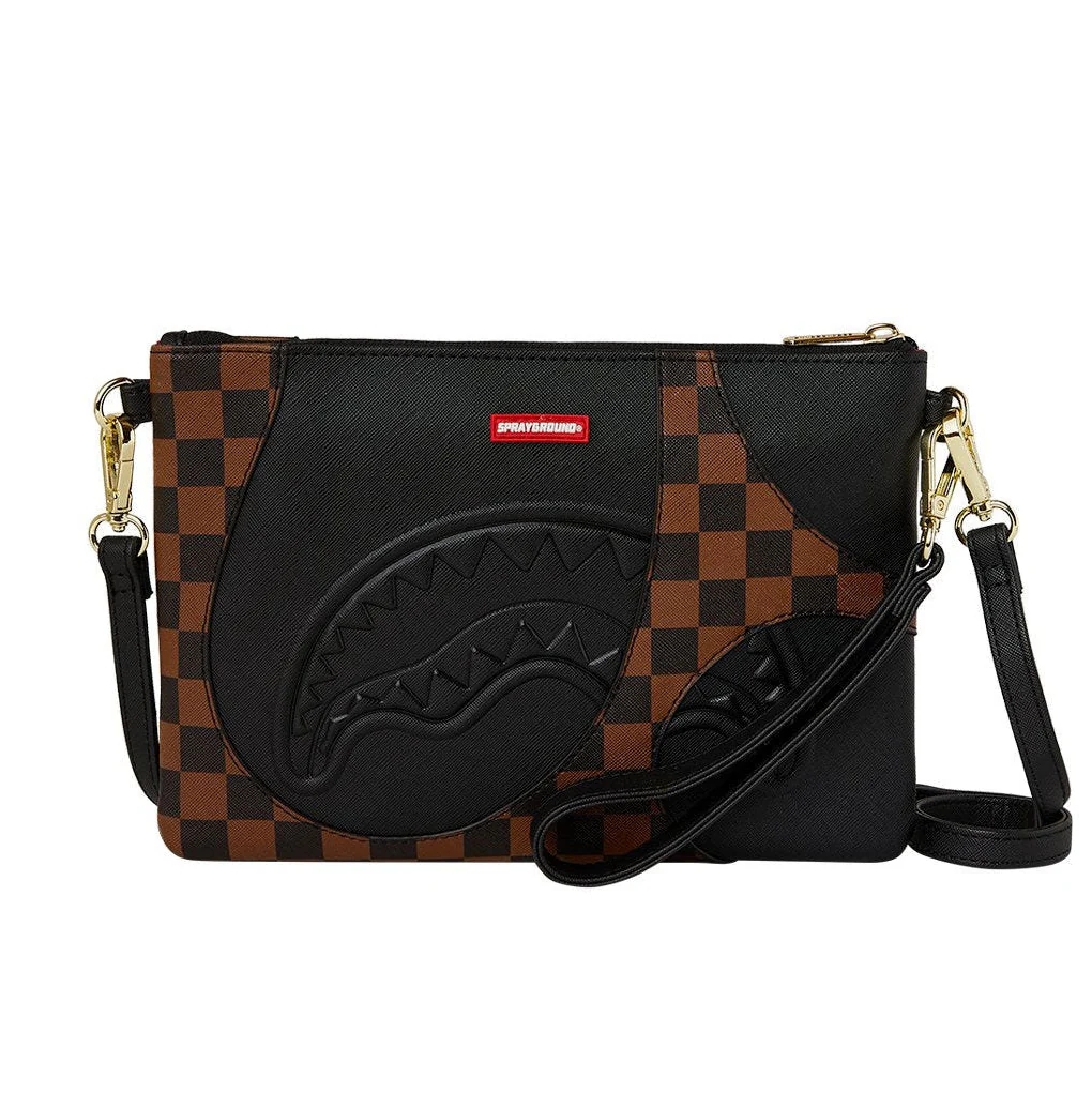 Picture of Sprayground | Jetstream Brown Crossover Clutch