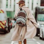 Picture of Sprayground | Cream And Brown Tear Check Backpack