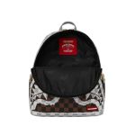 Immagine di Sprayground | Cream And Brown Tear Check Savage Backpack