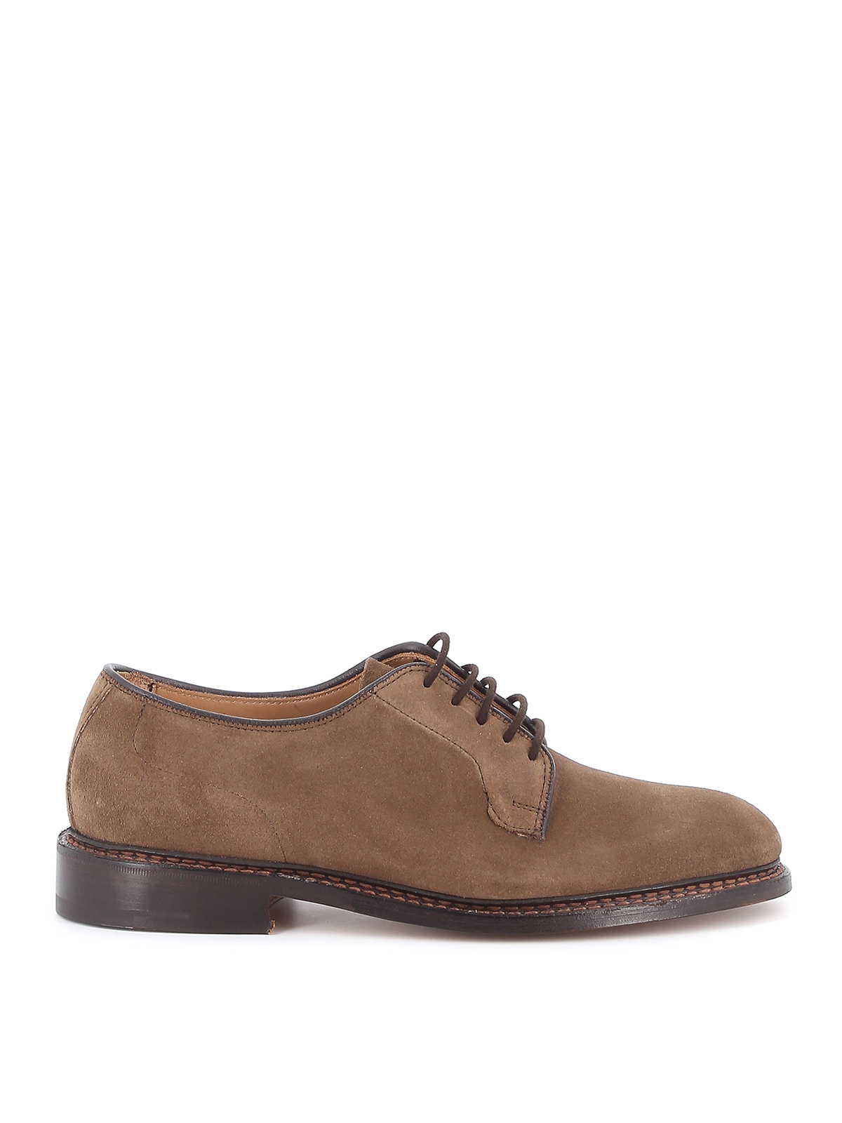 Trickers Robert Plain Derby Castorino Suede NEW BROWN• Michele 