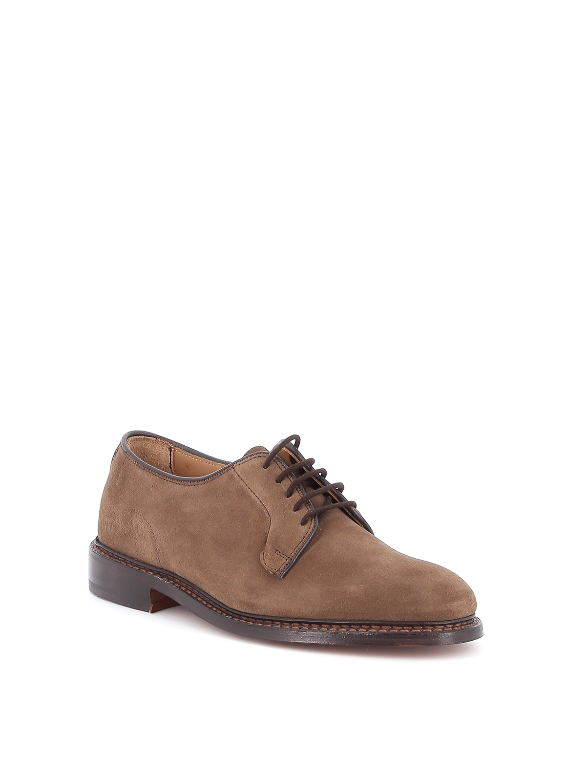 Trickers Robert Plain Derby Castorino Suede NEW BROWN• Michele