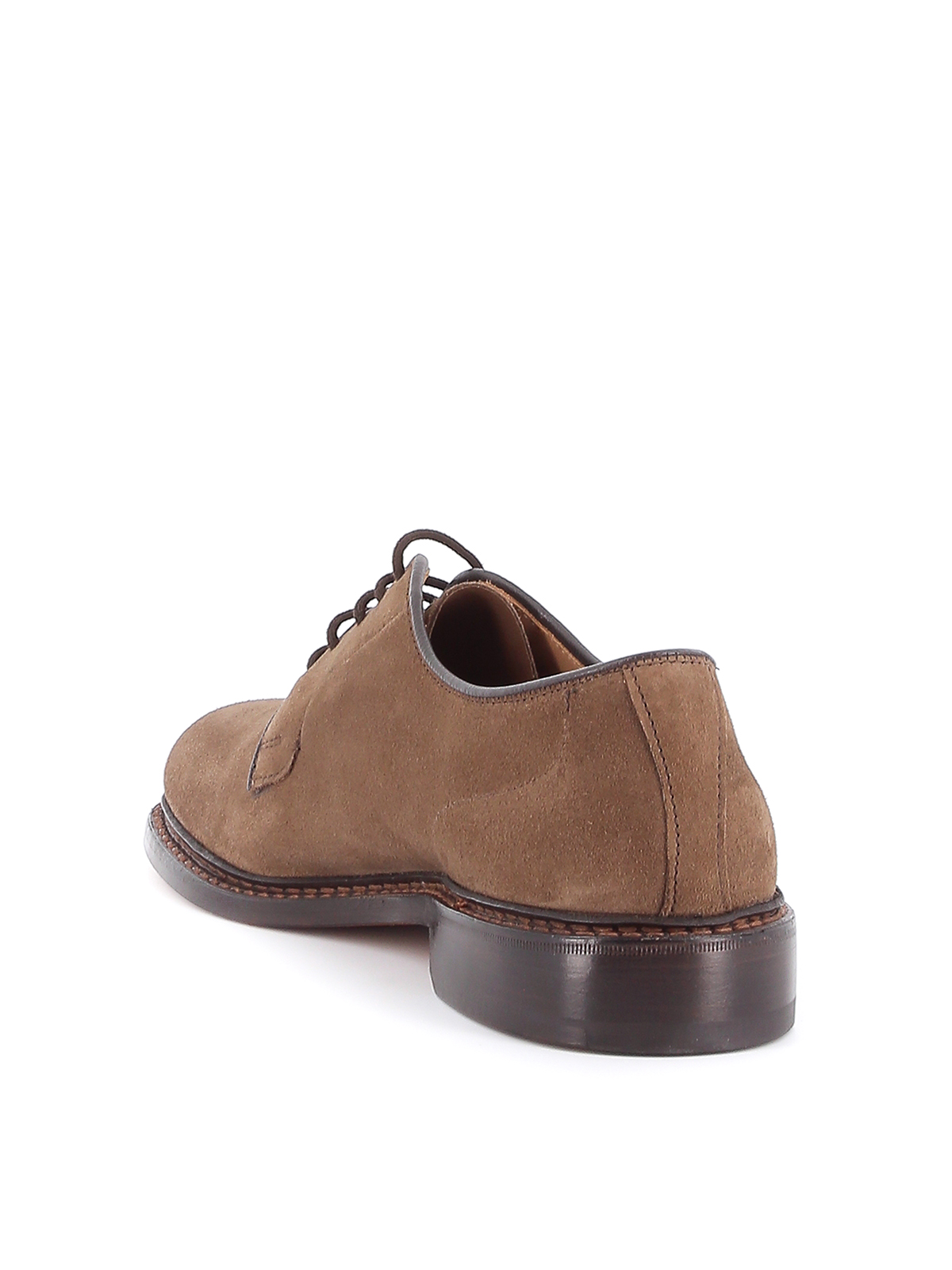 Trickers Robert Plain Derby Castorino Suede NEW BROWN• Michele