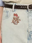Immagine di Drole De Monsieur | Short Jean Dusty Brode Fleurs