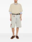 Immagine di Drole De Monsieur | Short Jean Dusty Brode Fleurs