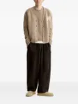 Picture of Maison Kitsune | Fox Head Intarsia Merino Cardigan