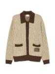 Picture of Drole De Monsieur | Waffle Knitwear Cardigan Drole Patch