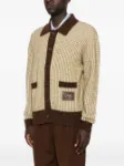Picture of Drole De Monsieur | Waffle Knitwear Cardigan Drole Patch