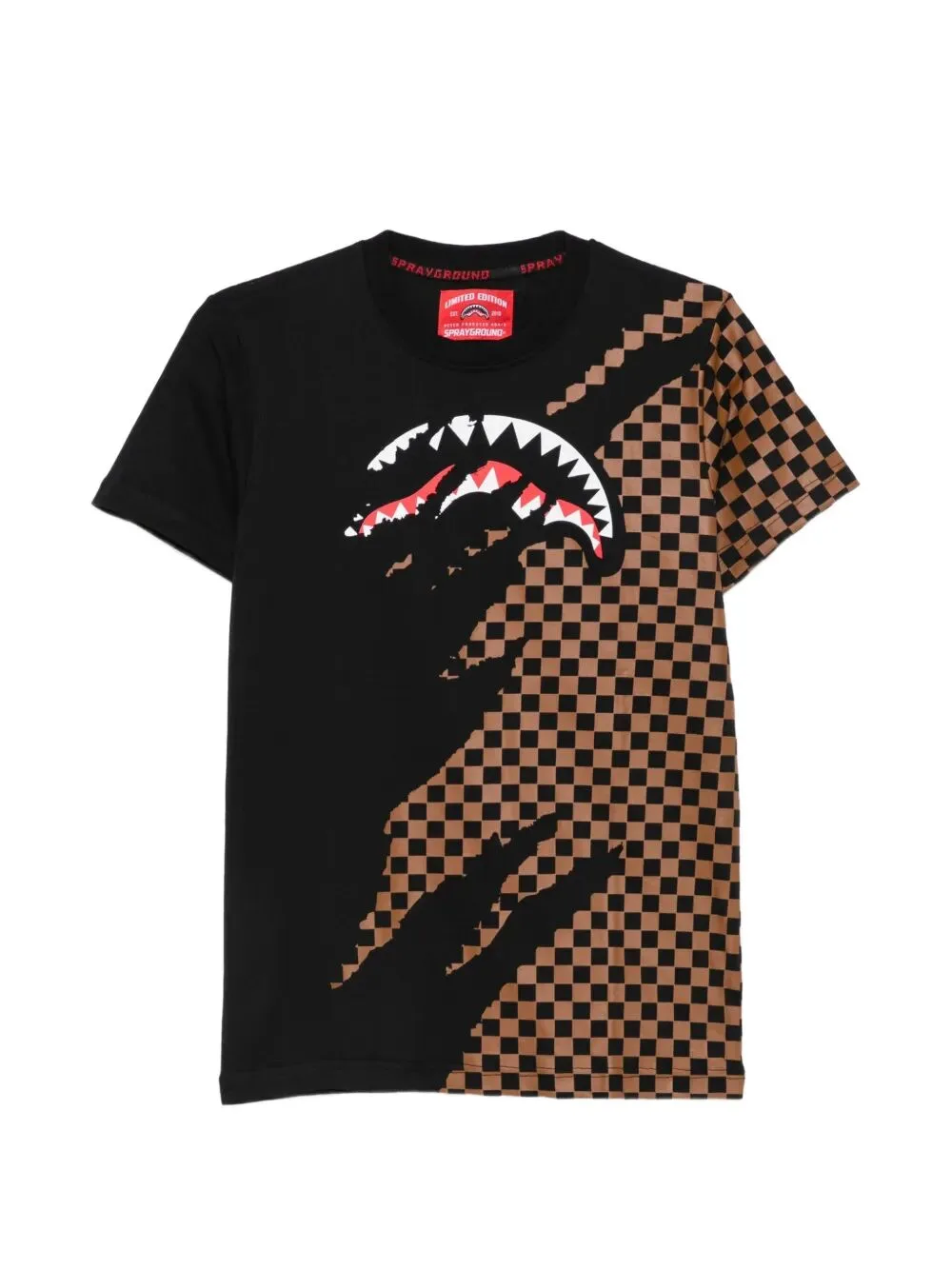 Picture of Sprayground | Claw Tear Check Regular T-Shirt
