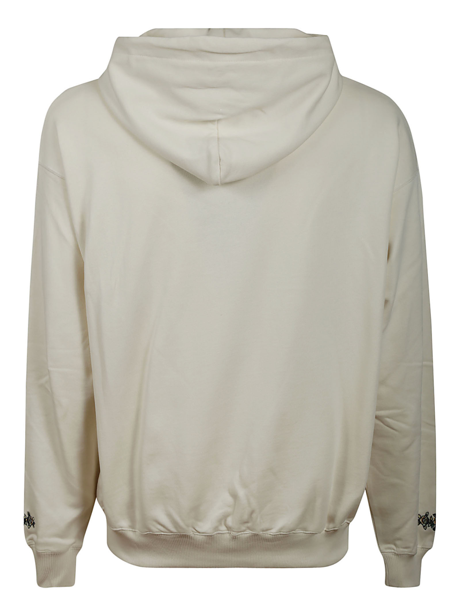 【DROLE DE MONSIEUR】 Drole Fleuri Le Hoodie Cream Drôle de Monsieur Drole fleuri hoodies - Cream | BHO126CO001CMCM