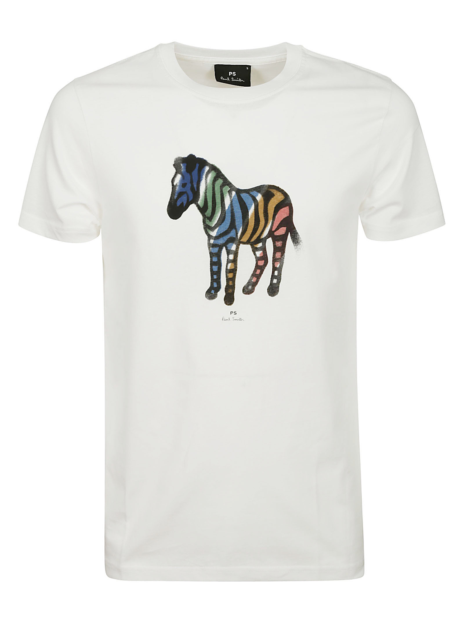 Paul Smith｜ (SLIM FIT SS TSHIRT ZEBRA (M2R 010RK ZEBRA Black Cotton Zebra Logo T-Shirt
