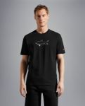 Picture of Paul & Shark | T-Shirt In With Shark Application And Writing