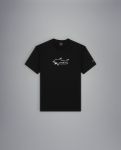 Picture of Paul & Shark | T-Shirt In With Shark Application And Writing