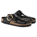Picture of Birkenstock | Gizeh Big Buckle Shine Black