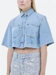 Immagine di Cycle | Jane Crop Shirt Bleach Subtle Fading And Whiskering