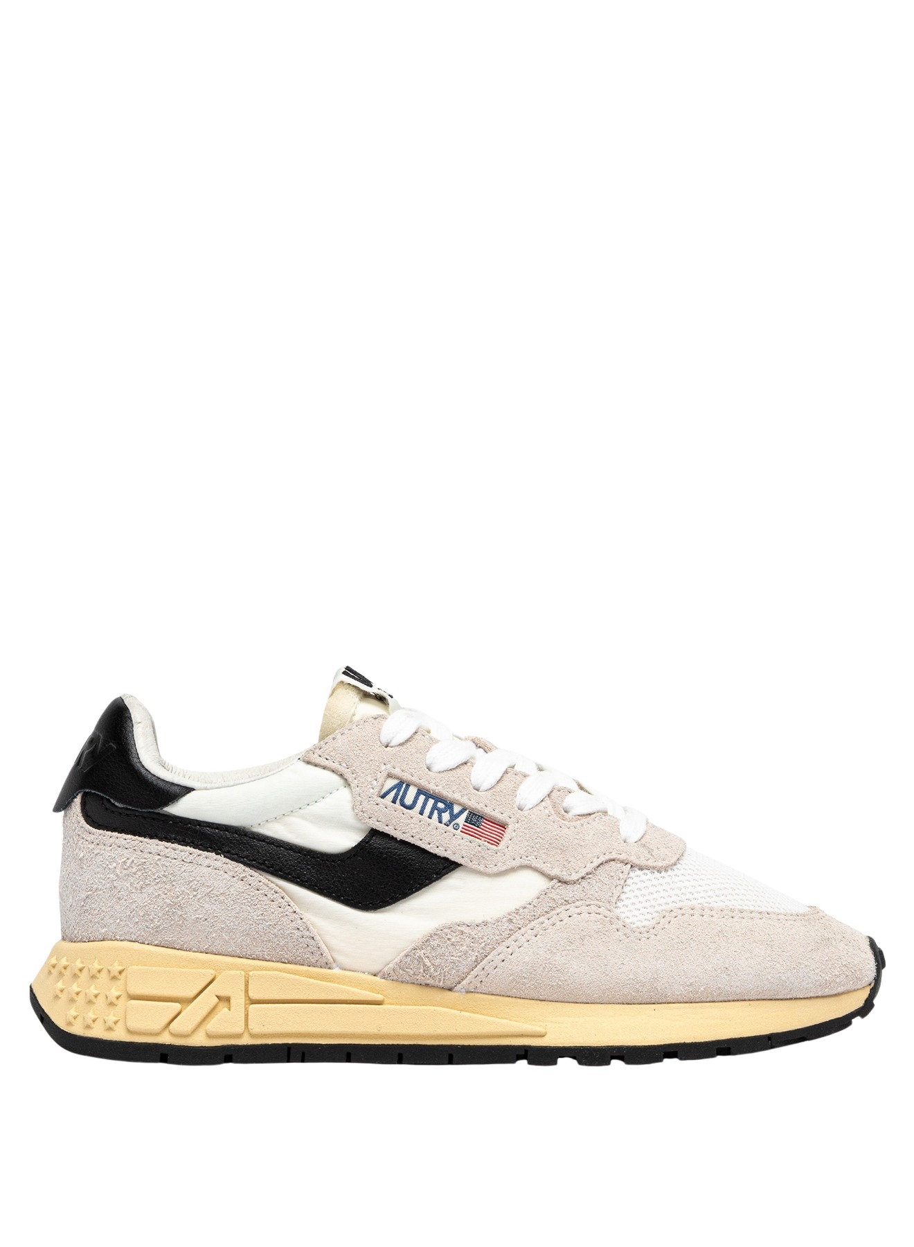 Picture of Autry | Reelwind Low Suede Net Wht Blk