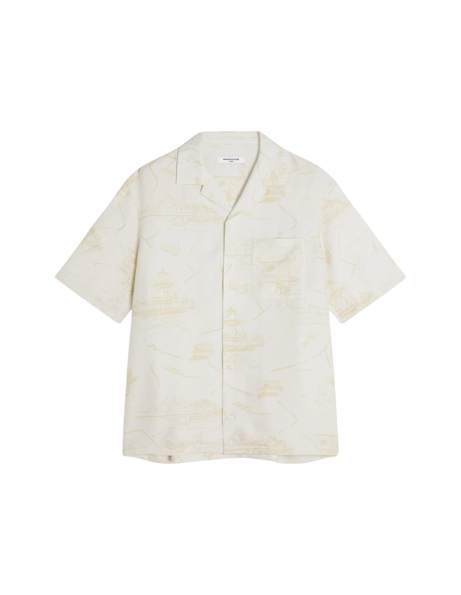 Picture of Maison Kitsune | Parisian Map Resort Shirt