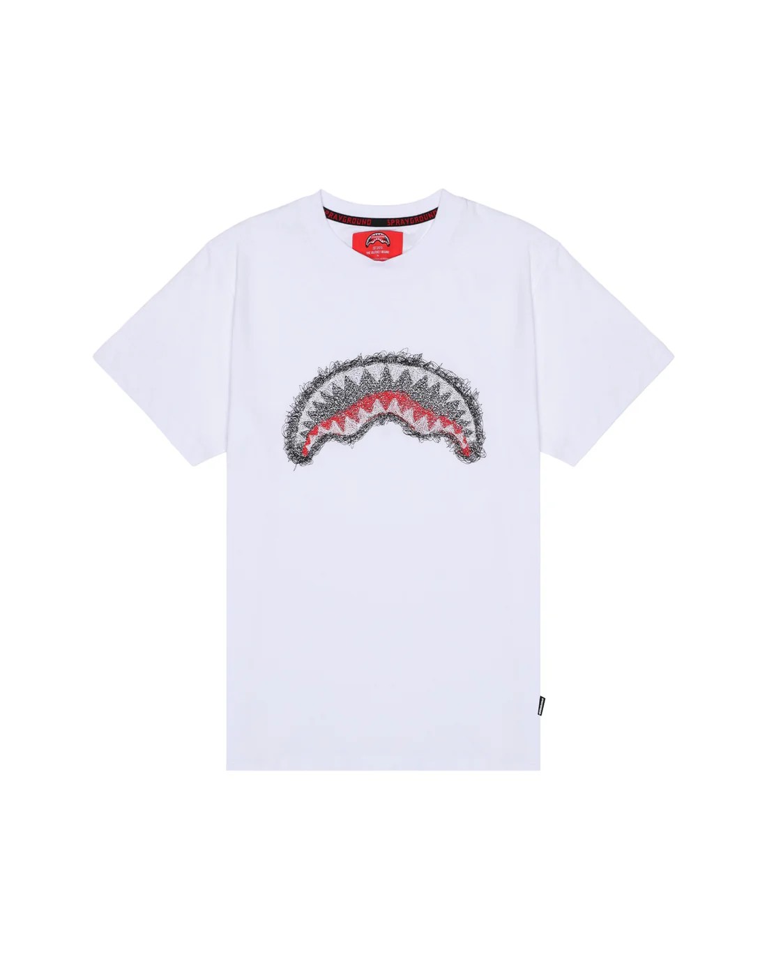 Immagine di Sprayground | Scribble Embroidery Shark Reg T-Shirt