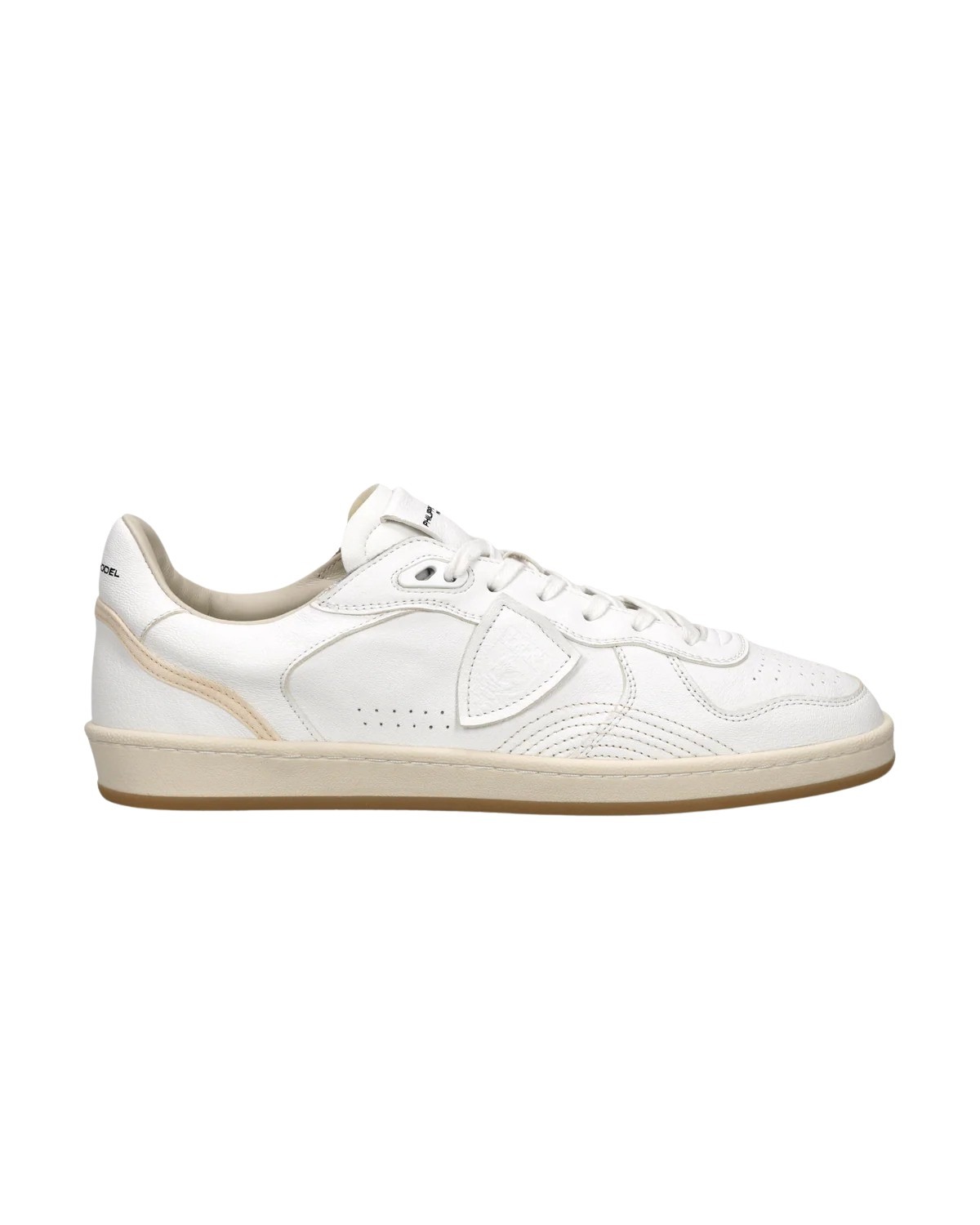 Philippe Model Men's White Pgal Low Goat Leather Shoe