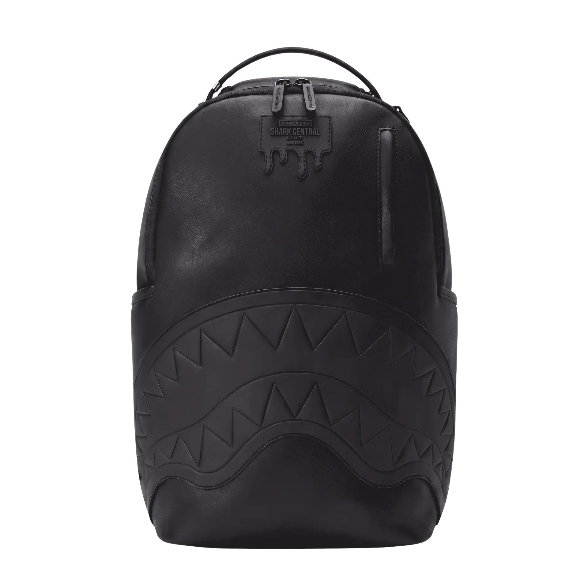 Picture of Sprayground | Shark Central Embossed Black Nylon Backpack
