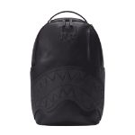 Picture of Sprayground | Shark Central Embossed Black Nylon Backpack